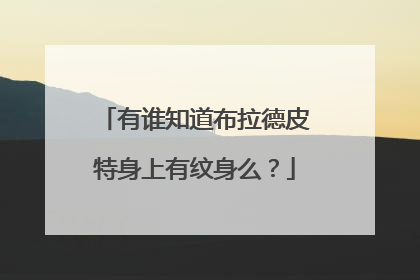 有谁知道布拉德皮特身上有纹身么？