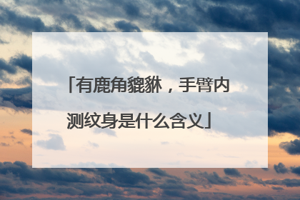 有鹿角貔貅，手臂内测纹身是什么含义