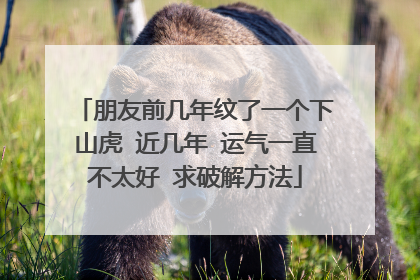 朋友前几年纹了一个下山虎 近几年 运气一直不太好 求破解方法