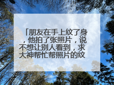 朋友在手上纹了身，他拍了张照片，说不想让别人看到，求大神帮忙帮照片的纹身屏蔽！