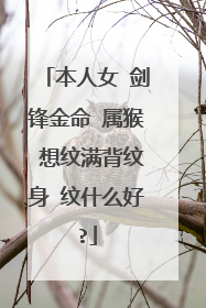 本人女 剑锋金命 属猴 想纹满背纹身 纹什么好?