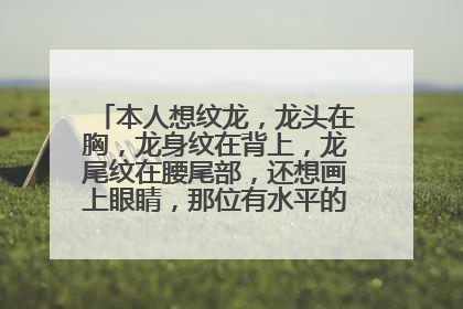 本人想纹龙，龙头在胸，龙身纹在背上，龙尾纹在腰尾部，还想画上眼睛，那位有水平的大师指点，急