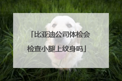 比亚迪公司体检会检查小腿上纹身吗