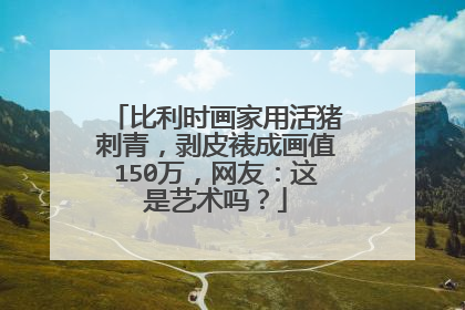 比利时画家用活猪刺青，剥皮裱成画值150万，网友：这是艺术吗？