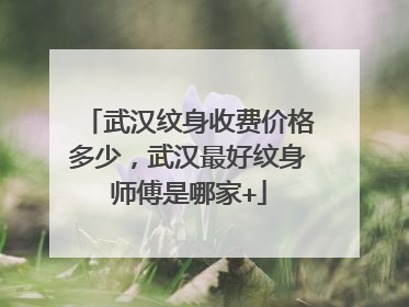 武汉纹身收费价格多少，武汉最好纹身师傅是哪家+