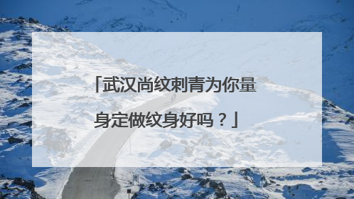 武汉尚纹刺青为你量身定做纹身好吗？