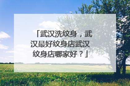 武汉洗纹身,武汉最好纹身店武汉纹身店哪家好?