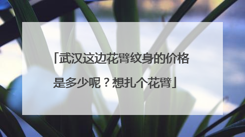 武汉这边花臂纹身的价格是多少呢?想扎个花臂