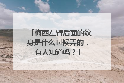 梅西左臂后面的纹身是什么时候弄的，有人知道吗？