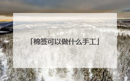 棉签可以做什么手工