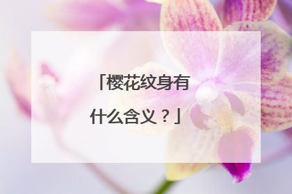 樱花纹身有什么含义？