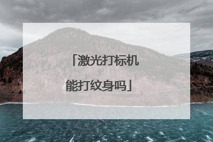 激光打标机能打纹身吗