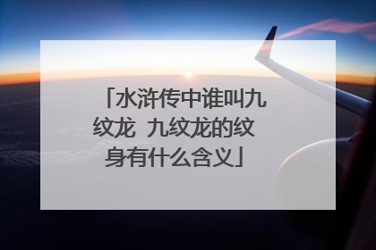 水浒传中谁叫九纹龙 九纹龙的纹身有什么含义