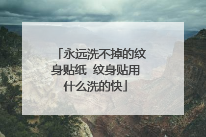 永远洗不掉的纹身贴纸 纹身贴用什么洗的快