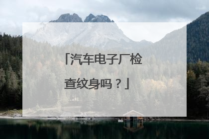 汽车电子厂检查纹身吗？