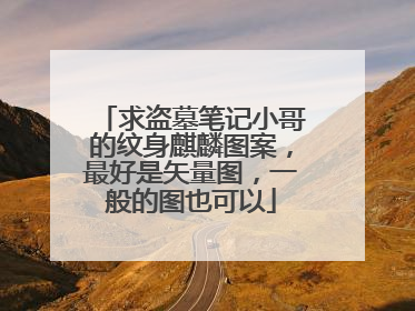 求盗墓笔记小哥的纹身麒麟图案，最好是矢量图，一般的图也可以