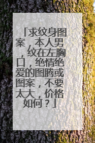 求纹身图案，本人男，纹在左胸口，绝情绝爱的图腾或图案，不要太大，价格如何？