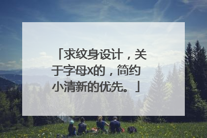 求纹身设计，关于字母X的，简约小清新的优先。