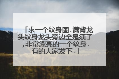 求一个纹身图.满背龙头纹身龙头旁边全是须子,非常漂亮的一个纹身.有的大家发下.