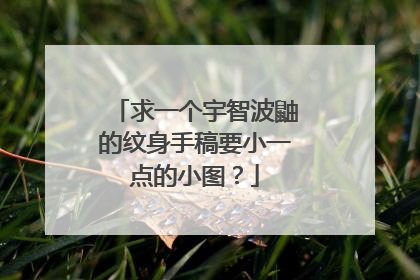 求一个宇智波鼬的纹身手稿要小一点的小图？