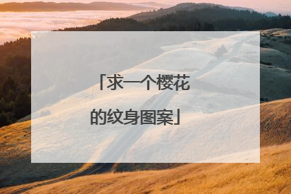 求一个樱花的纹身图案