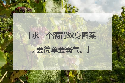 求一个满背纹身图案，要简单要霸气。