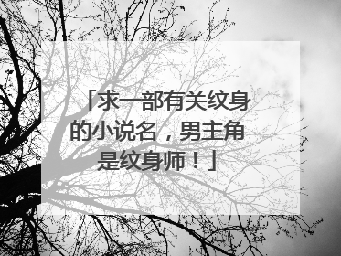 求一部有关纹身的小说名,男主角是纹身师!