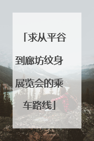 求从平谷到廊坊纹身展览会的乘车路线