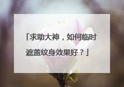 求助大神，如何临时遮盖纹身效果好？