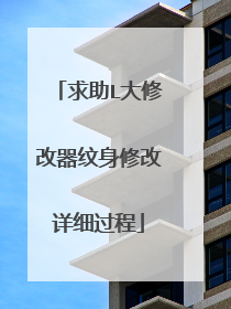 求助L大修改器纹身修改详细过程