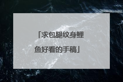 求包腿纹身鲤鱼好看的手稿