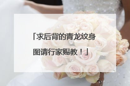 求后背的青龙纹身图请行家赐教!