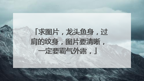 求图片，龙头鱼身，过肩的纹身，图片要清晰，一定要霸气外露，