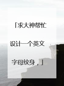 求大神帮忙设计一个英文字母纹身，