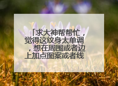 求大神帮帮忙，觉得这纹身太单调，想在周围或者边上加点图案或者线条！？