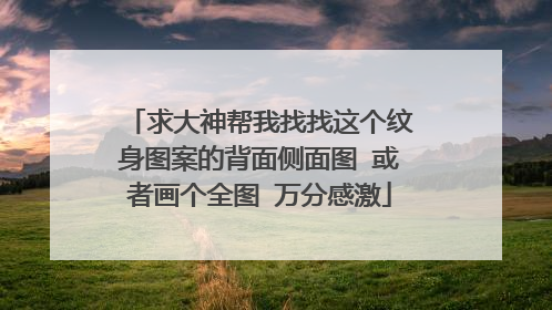 求大神帮我找找这个纹身图案的背面侧面图 或者画个全图 万分感激