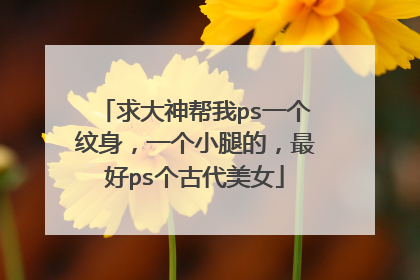 求大神帮我ps一个纹身，一个小腿的，最好ps个古代美女