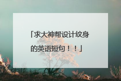 求大神帮设计纹身的英语短句！！
