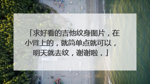 求好看的吉他纹身图片，在小臂上的，就简单点就可以，明天就去纹，谢谢啦，