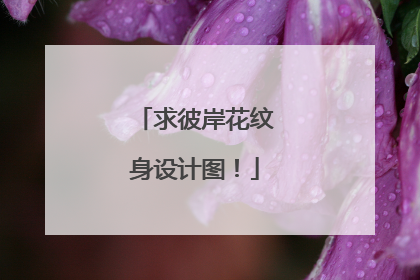 求彼岸花纹身设计图!