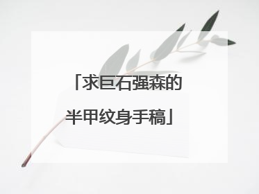 求巨石强森的半甲纹身手稿