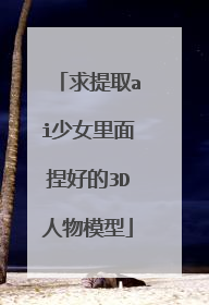 求提取ai少女里面捏好的3D人物模型