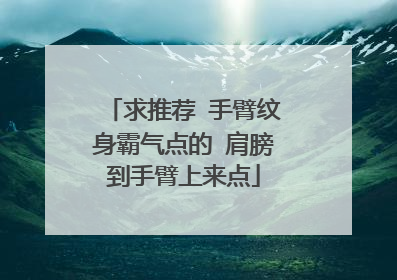 求推荐 手臂纹身霸气点的 肩膀到手臂上来点