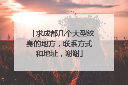 求成都几个大型纹身的地方，联系方式和地址，谢谢