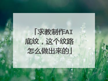 求教制作AI底纹，这个纹路怎么做出来的