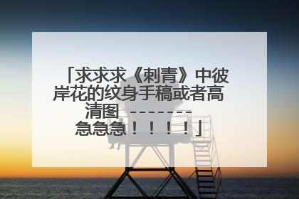 求求求《刺青》中彼岸花的纹身手稿或者高清图 -------急急急！！！！