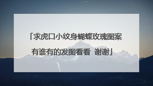 求虎口小纹身蝴蝶玫瑰图案有谁有的发图看看 谢谢