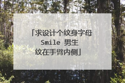 求设计个纹身字母 Smile 男生纹在手臂内侧