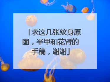 求这几张纹身原图，半甲和花臂的手稿，谢谢
