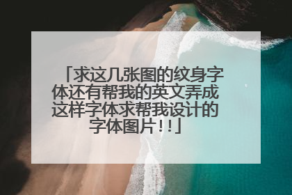 求这几张图的纹身字体还有帮我的英文弄成这样字体求帮我设计的字体图片!!